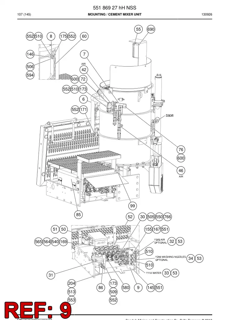 55189015a 551 890 15a Plate - Sandvik Technical Drawing