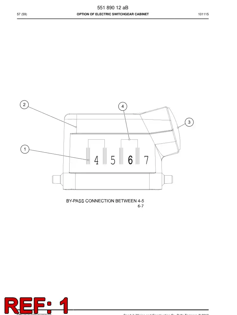 55189016 551 890 16 Connector, Multipole, Male - Sandvik Technical Drawing