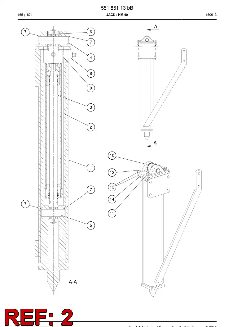 55189019 551 890 19 Tube, Inner - Sandvik Technical Drawing