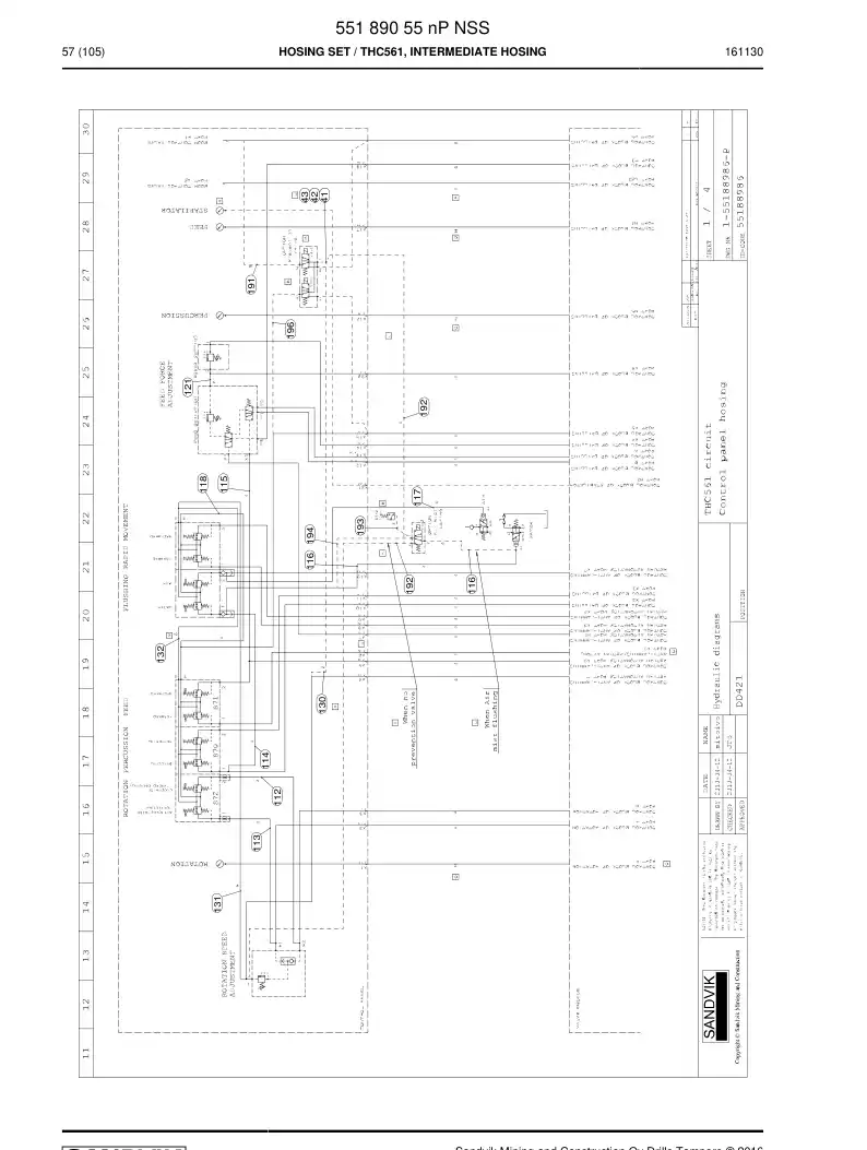 55189055n 551 890 55n Hosing Set - Sandvik Technical Drawing