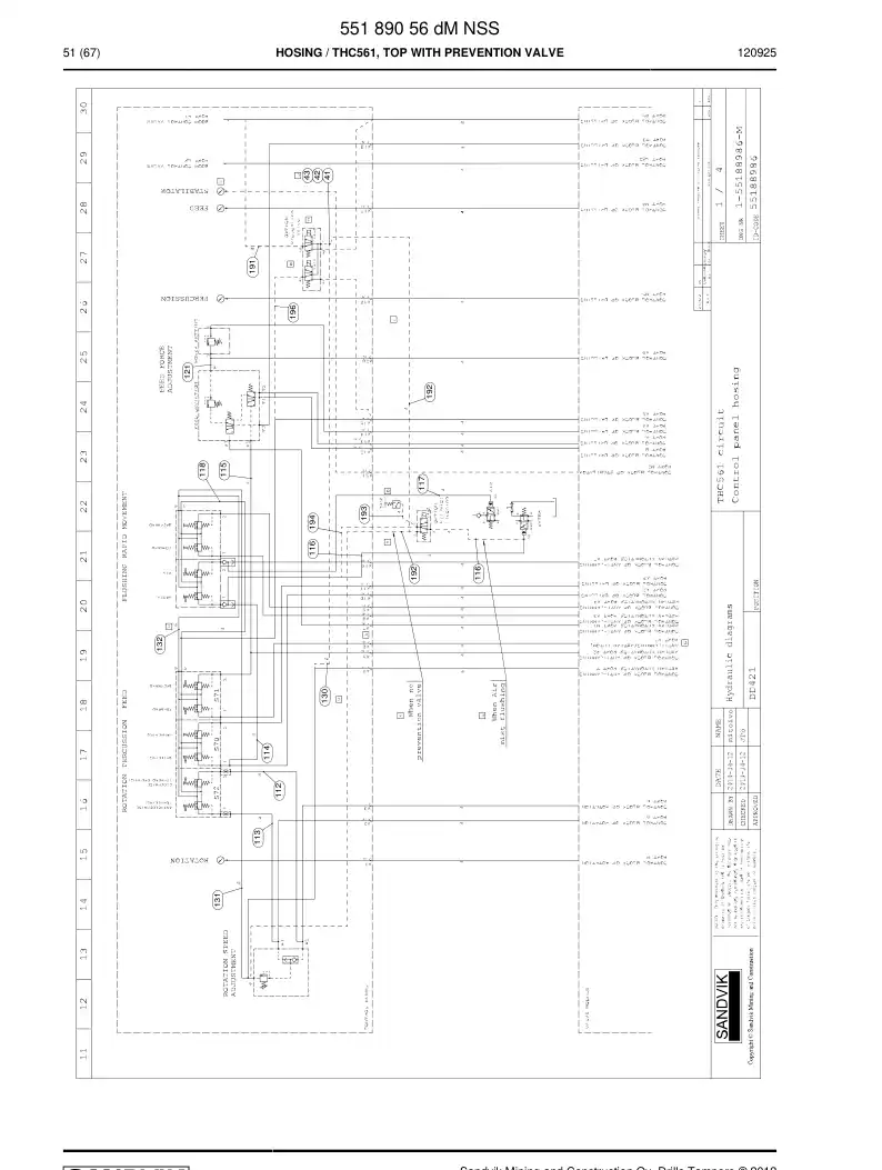 55189056d 551 890 56d Hosing - Sandvik Technical Drawing