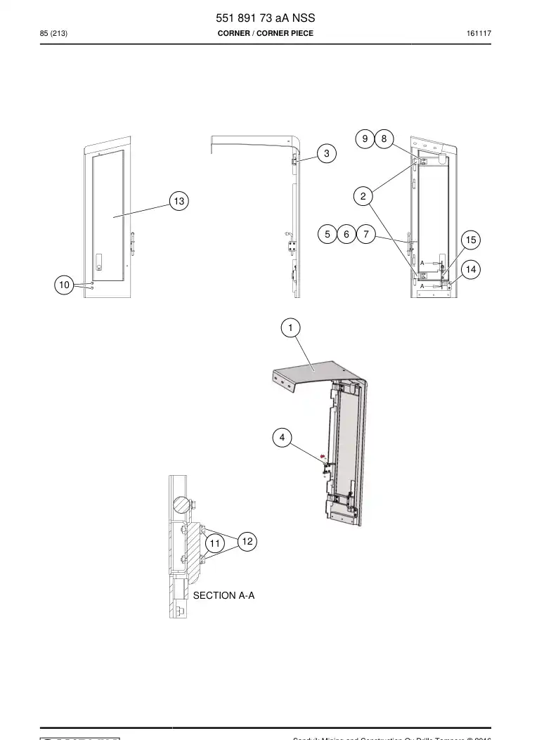 55189173a 551 891 73a Corner - Sandvik Technical Drawing
