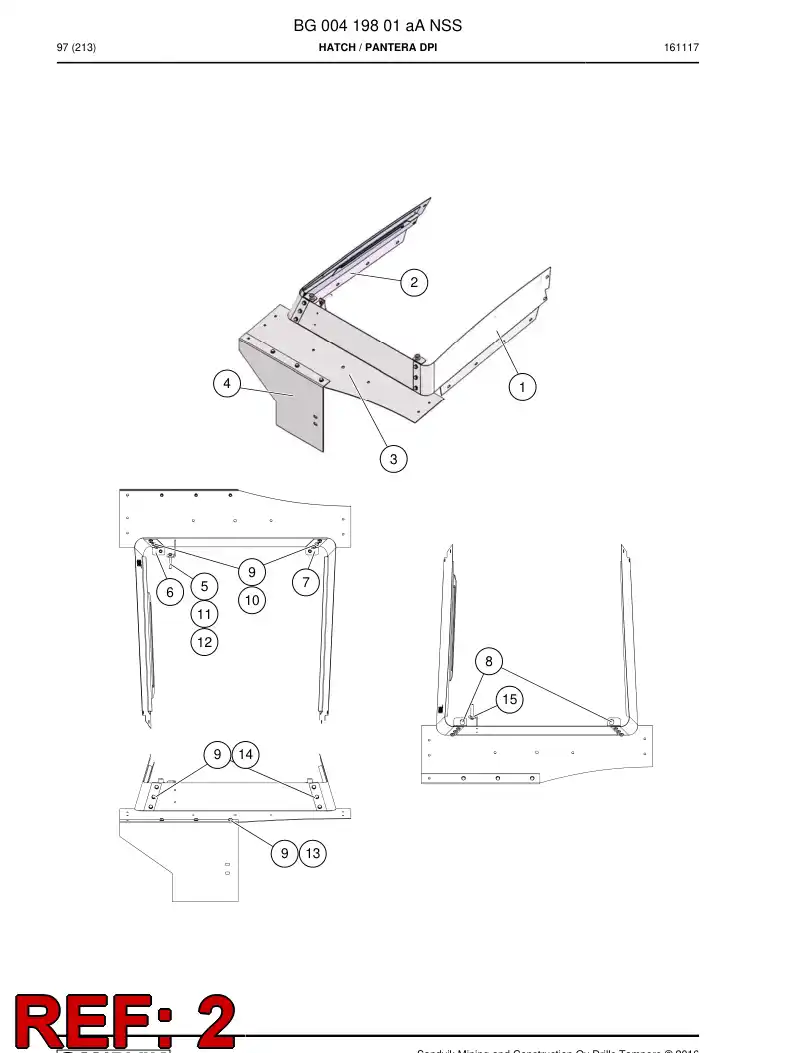 55189185a 551 891 85a Plate, Side - Sandvik Technical Drawing