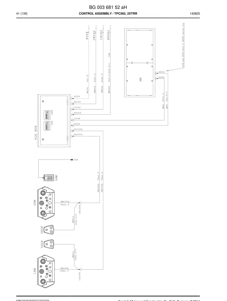 55189299 551 892 99 Control Device - Sandvik Technical Drawing