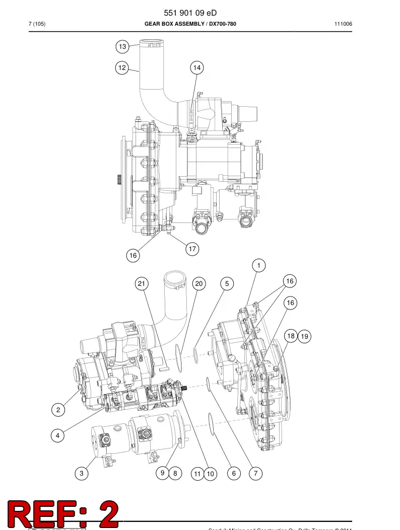 55189419 551 894 19 Compressor assembly - Sandvik Technical Drawing