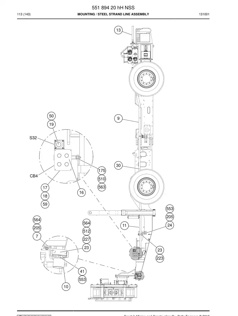 55189420p 551 894 20p Mounting - Sandvik Technical Drawing