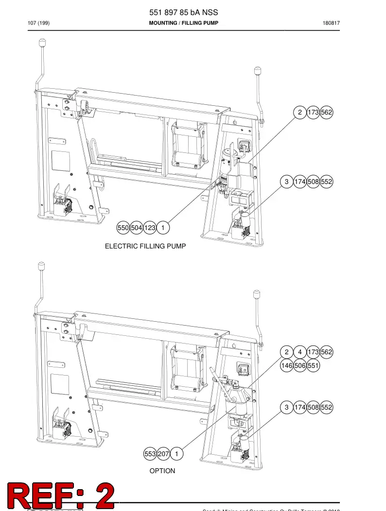 55189435 551 894 35 Bracket - Sandvik Technical Drawing