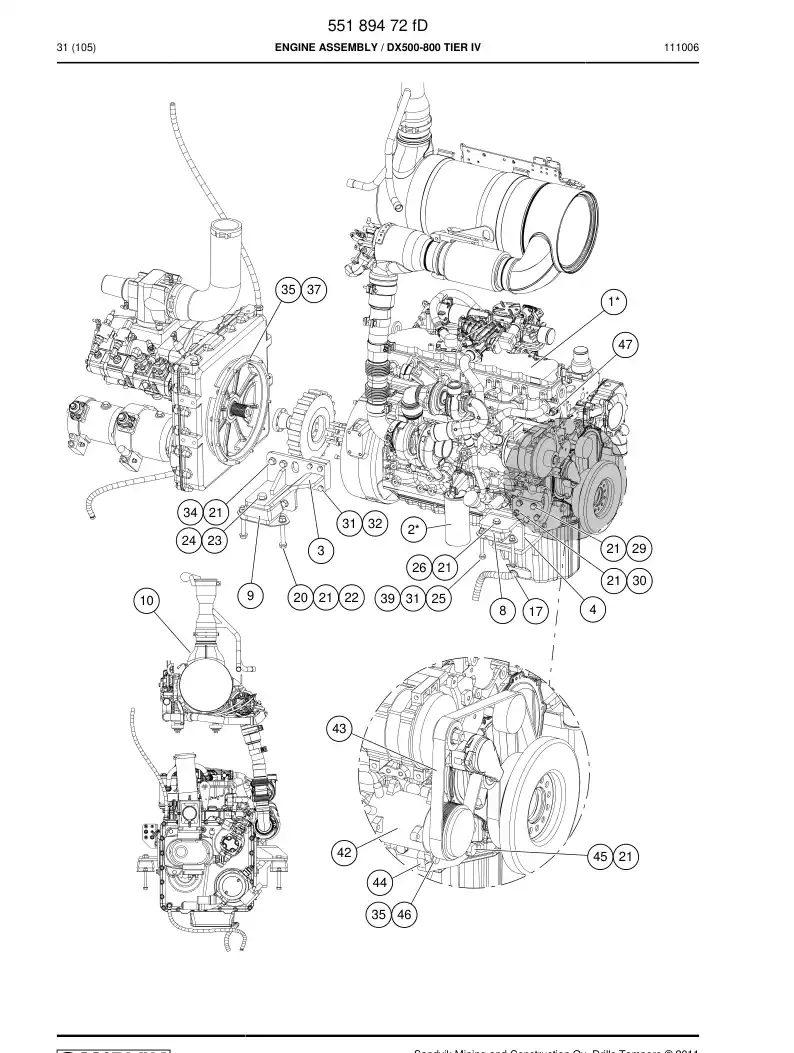 55189459 551 894 59 Engine - Sandvik Technical Drawing