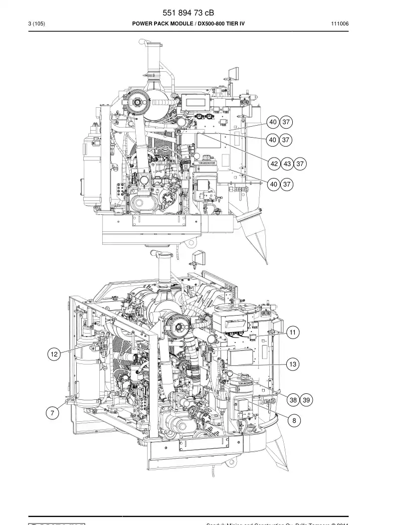 55189473c 551 894 73c POWER PACK MODULE - Sandvik Technical Drawing