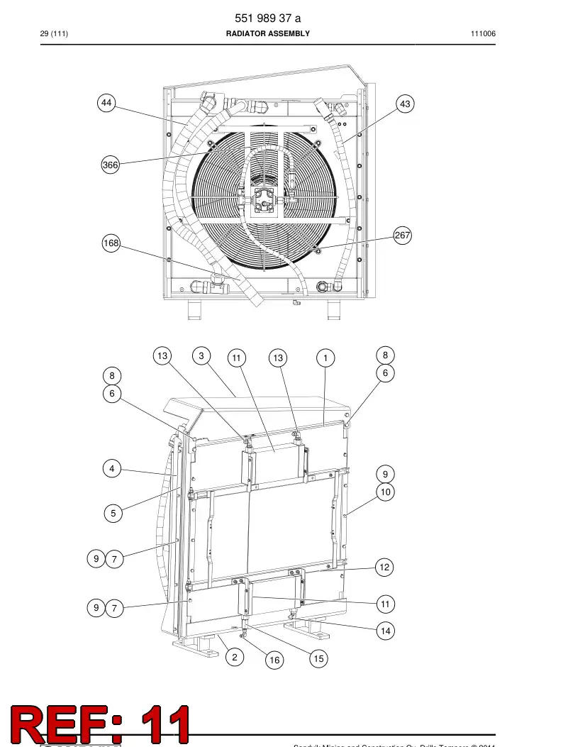55189496 551 894 96 Cooler, Fuel - Sandvik Technical Drawing