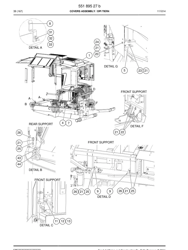 55189527b 551 895 27b COVERS ASSEMBLY - Sandvik Technical Drawing