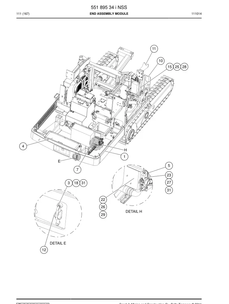 55189534i 551 895 34i END ASSEMBLY MODULE - Sandvik Technical Drawing