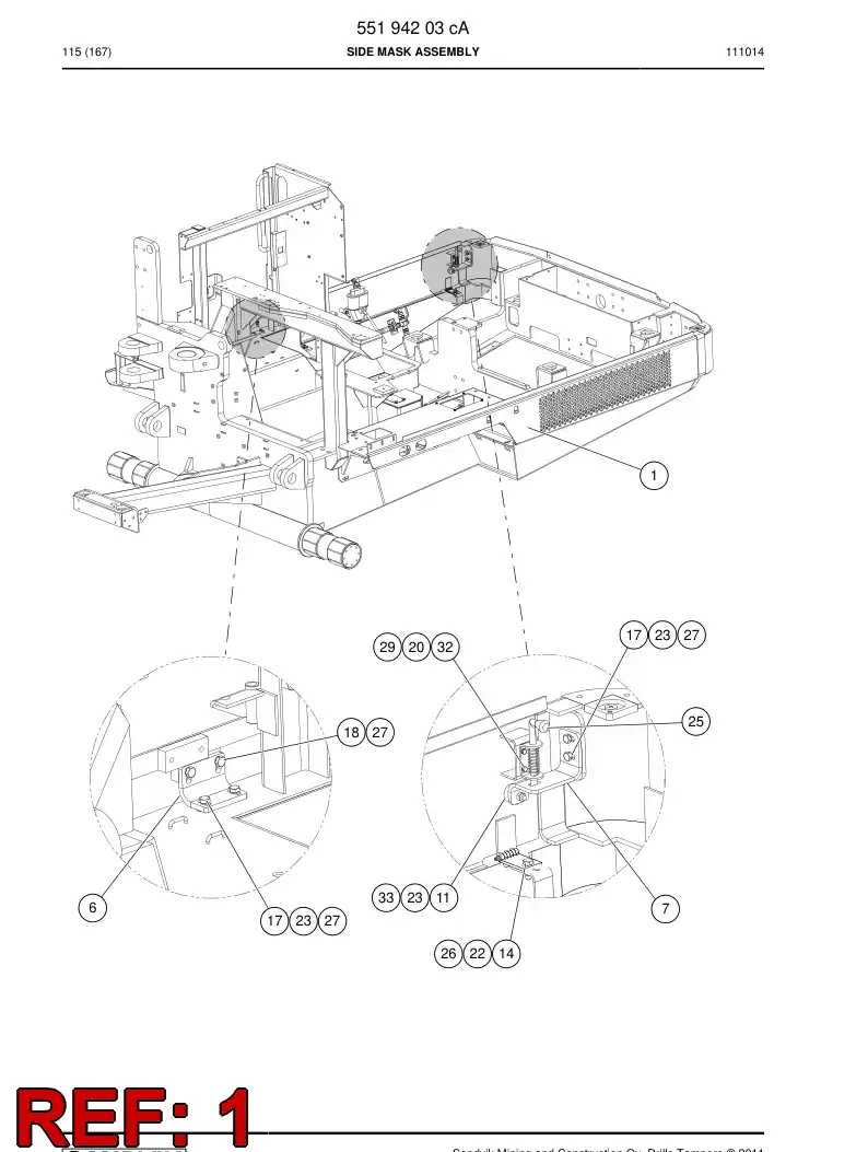 55189594b 551 895 94b SIDE PLATE - Sandvik Technical Drawing