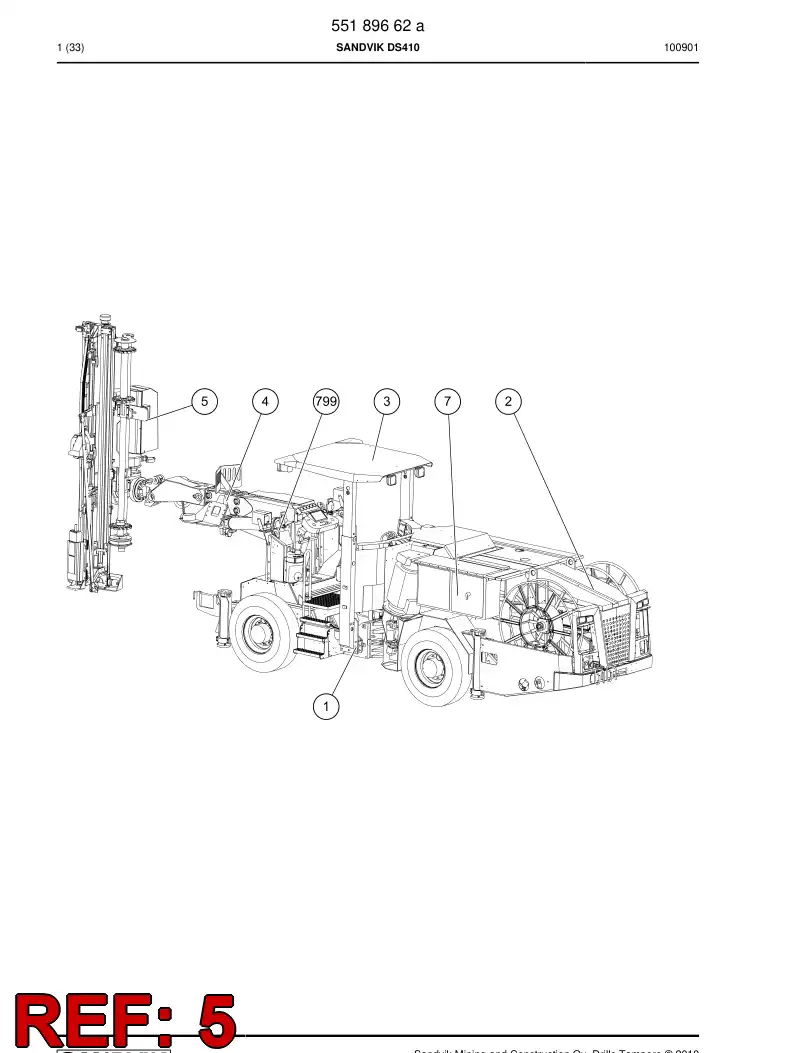 55189649b 551 896 49b BOLTING MODULE - Sandvik Technical Drawing
