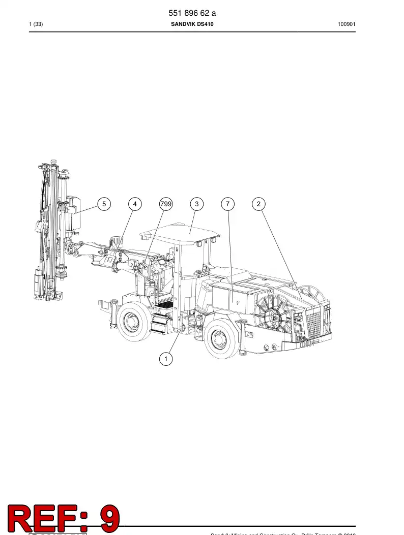 55189656b 551 896 56b CABIN MODULE - Sandvik Technical Drawing