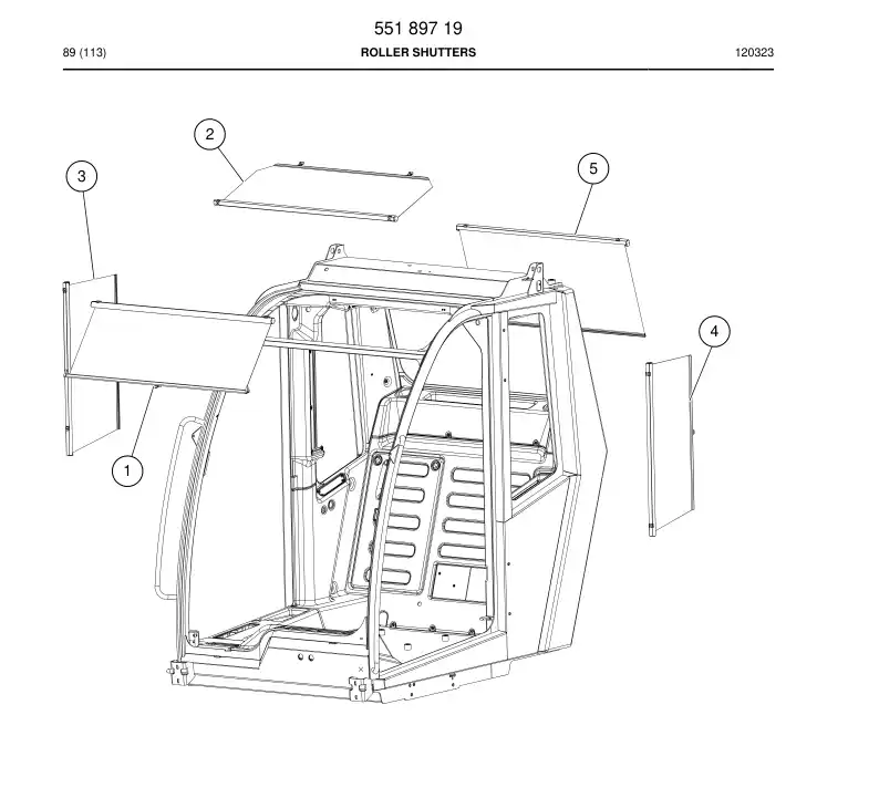 55189719 551 897 19 Roller shutters - Sandvik Technical Drawing