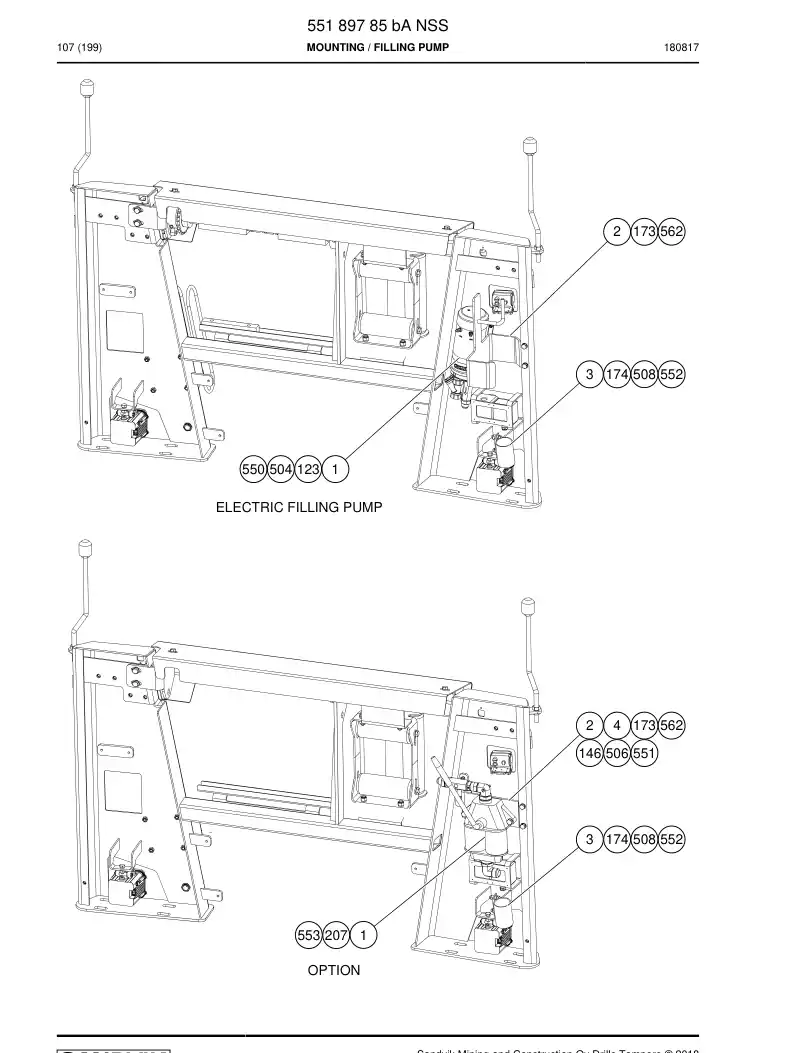 55189785b 551 897 85b Mounting - Sandvik Technical Drawing