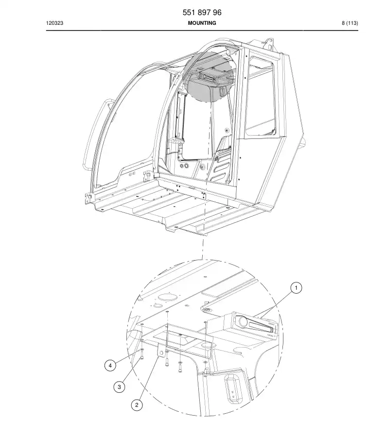 55189796 551 897 96 MOUNTING - Sandvik Technical Drawing