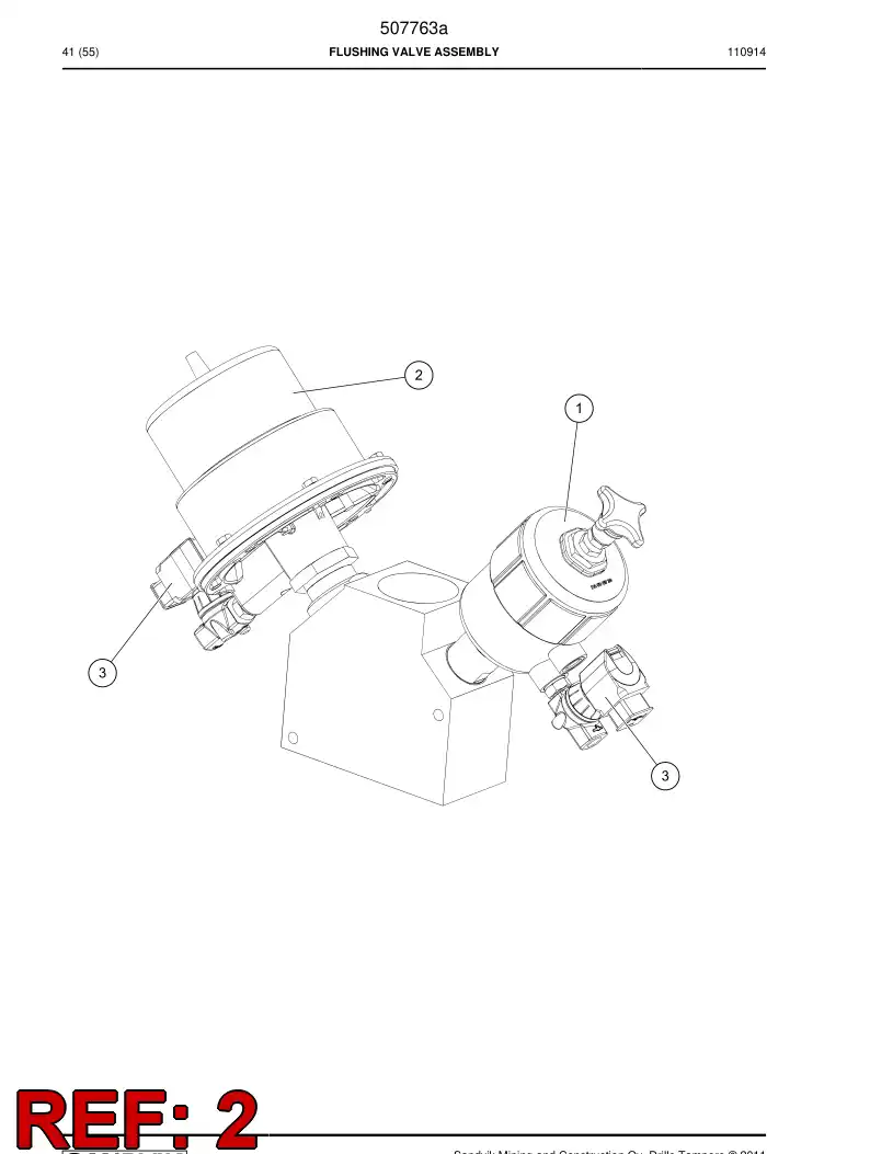55189869 551 898 69 Valve attachments - Sandvik Technical Drawing