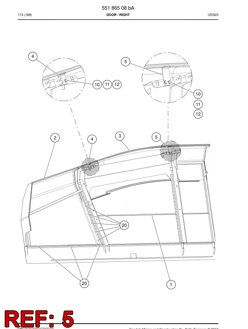 55189870 551 898 70 Support - Sandvik Technical Drawing