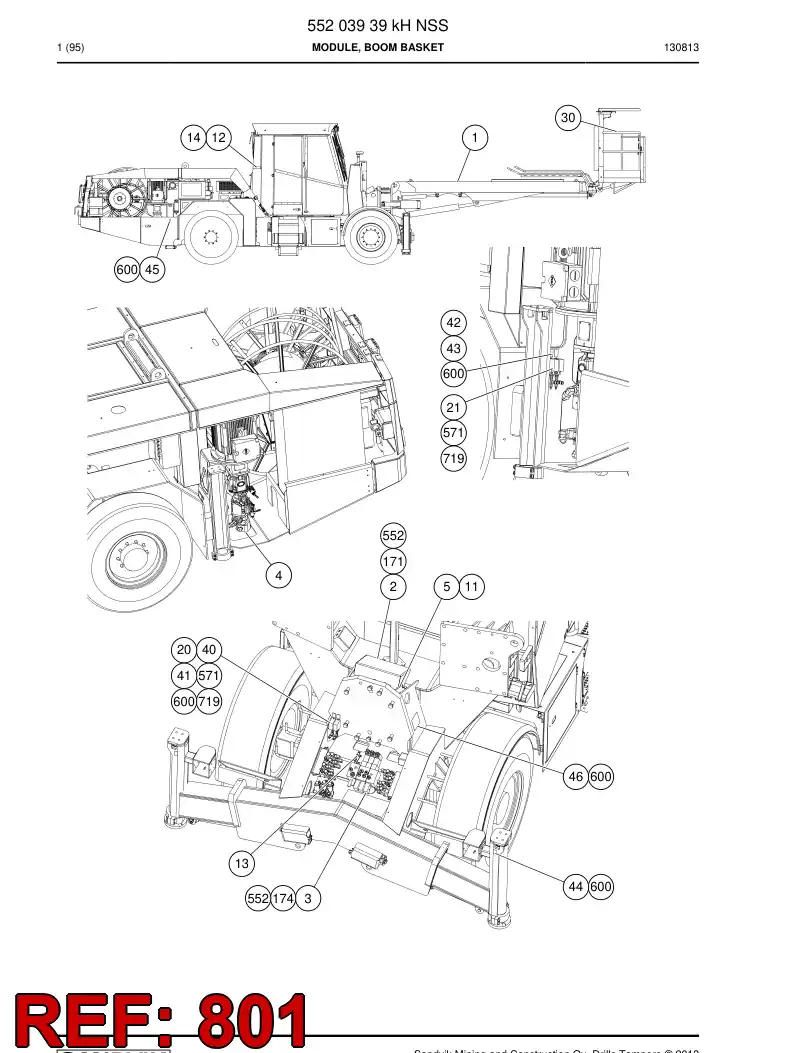55189881a 551 898 81a Hosing Set - Sandvik Technical Drawing