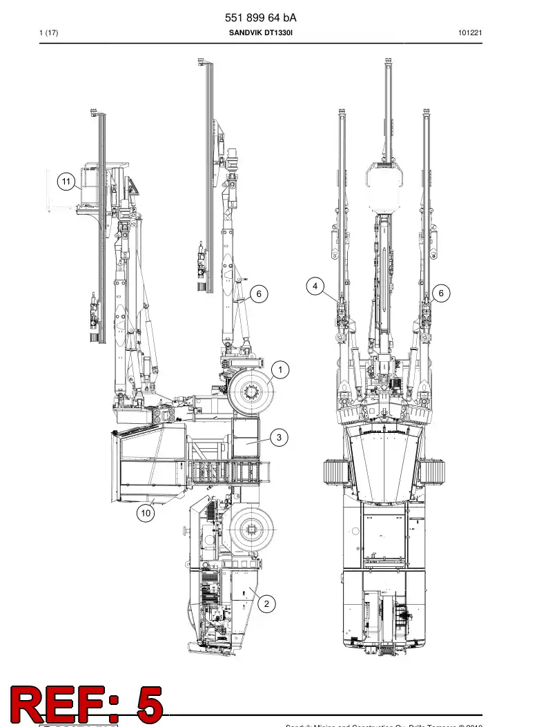 55189952c 551 899 52c Drilling module - Sandvik Technical Drawing
