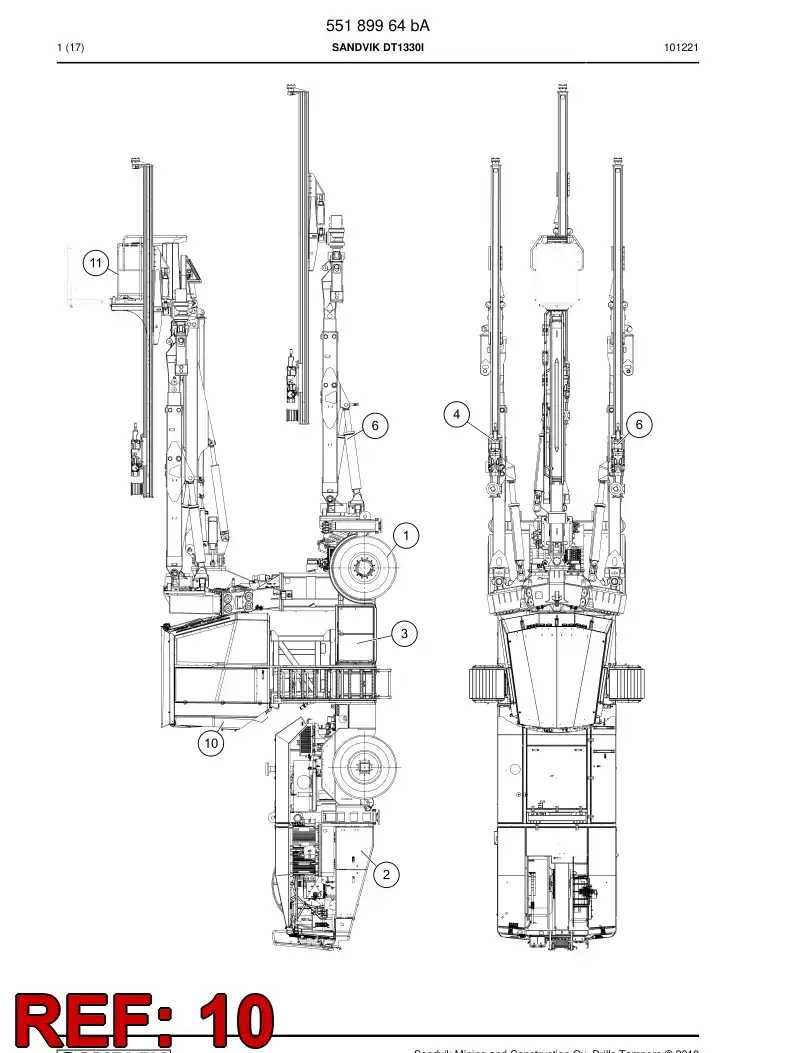55189958c 551 899 58c Cabin module - Sandvik Technical Drawing