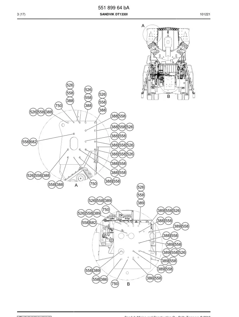 55189964b 551 899 64b SANDVIK DT1330I - Sandvik Technical Drawing