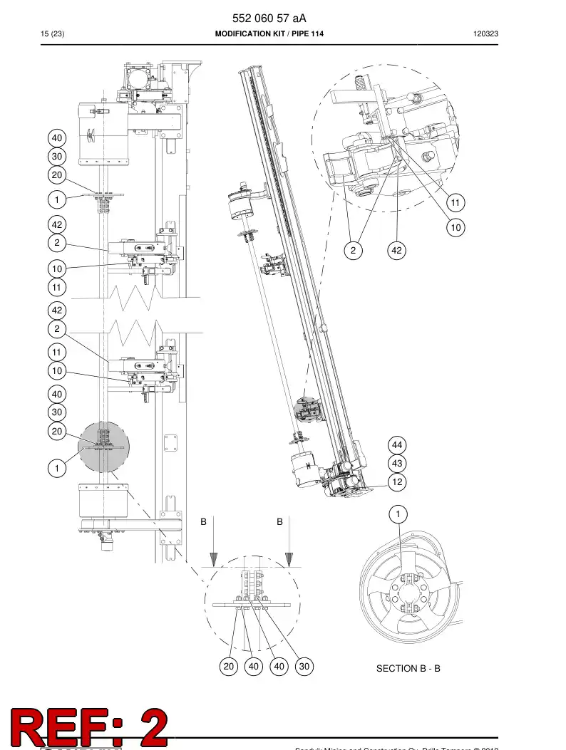 55190094 551 900 94 Jaw - Sandvik Technical Drawing
