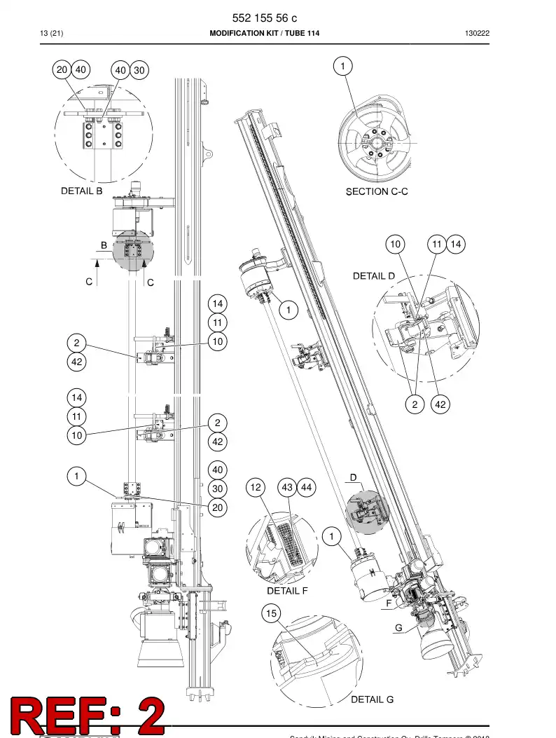 55190094a 551 900 94a Jaw - Sandvik Technical Drawing