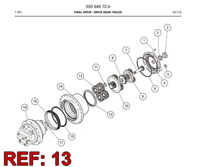55190105 551 901 05 Nut - Sandvik Technical Drawing