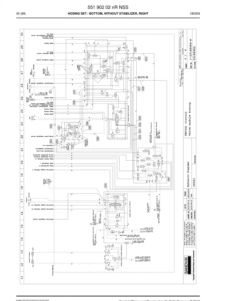 55190202n 551 902 02n Hosing Set - Sandvik Technical Drawing