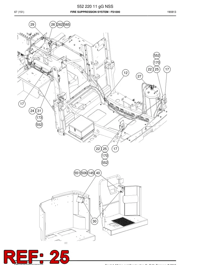 55190210 551 902 10 Bracket - Sandvik Technical Drawing