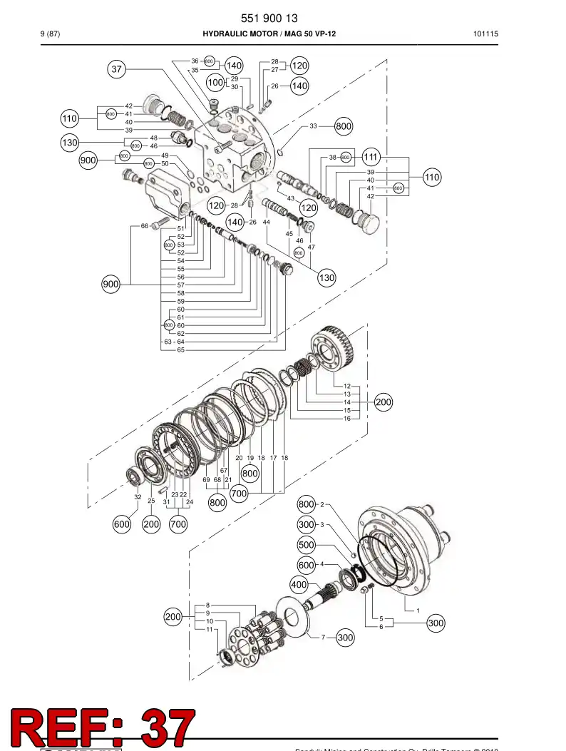 55190212 551 902 12 Screw - Sandvik Technical Drawing