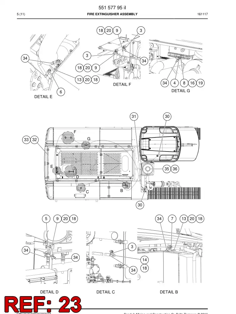 55190252a 551 902 52a Tube Kit - Sandvik Technical Drawing