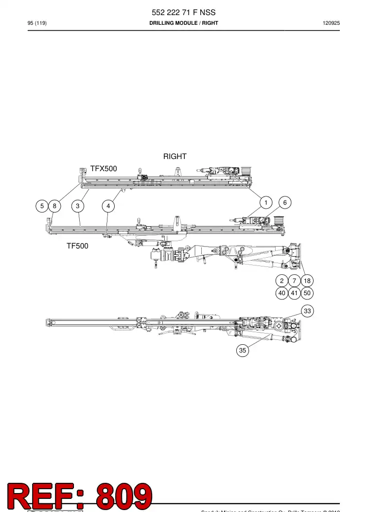 55190276b 551 902 76b Hosing - Sandvik Technical Drawing
