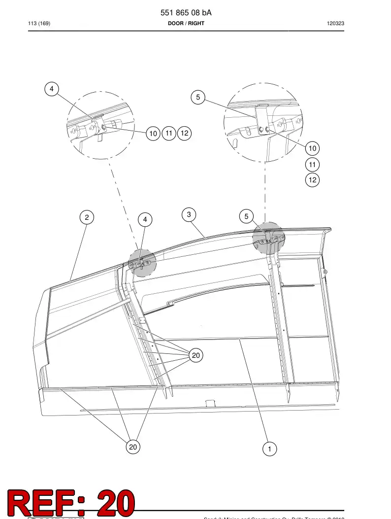 55190320 551 903 20 Pop-Rivet - Sandvik Technical Drawing