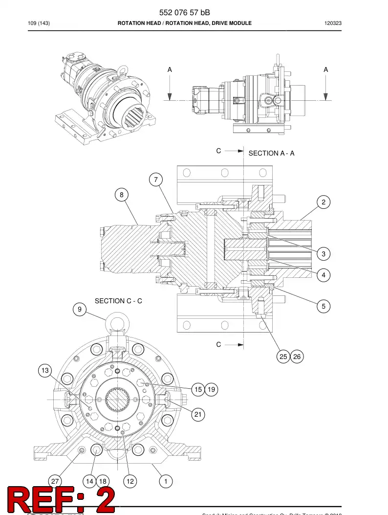 55190416b 551 904 16b Hub - Sandvik Technical Drawing