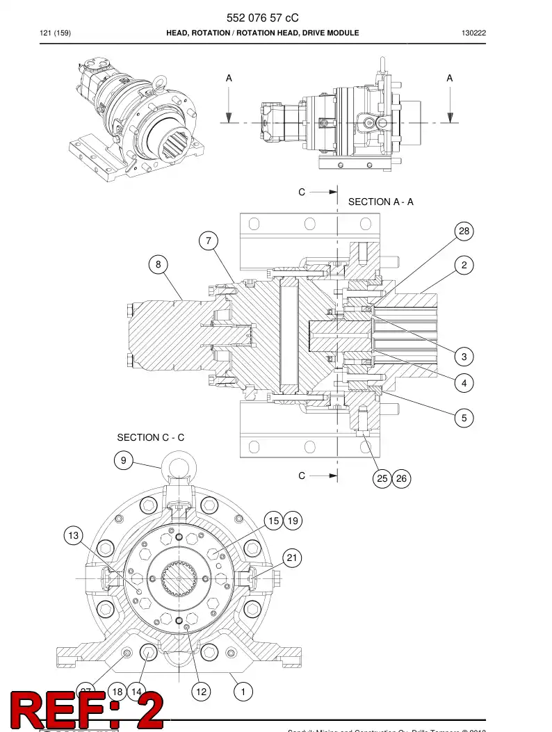 55190416d 551 904 16d Hub - Sandvik Technical Drawing