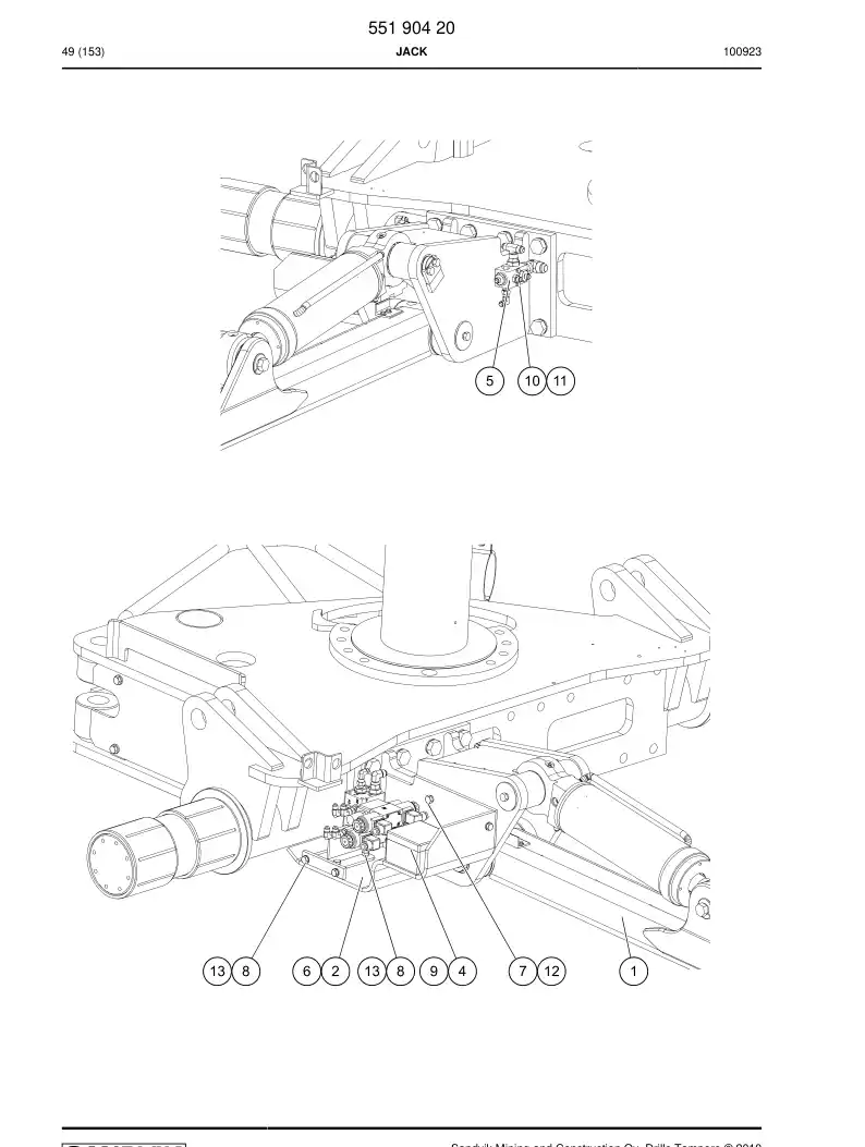 55190420 551 904 20 JACK - Sandvik Technical Drawing