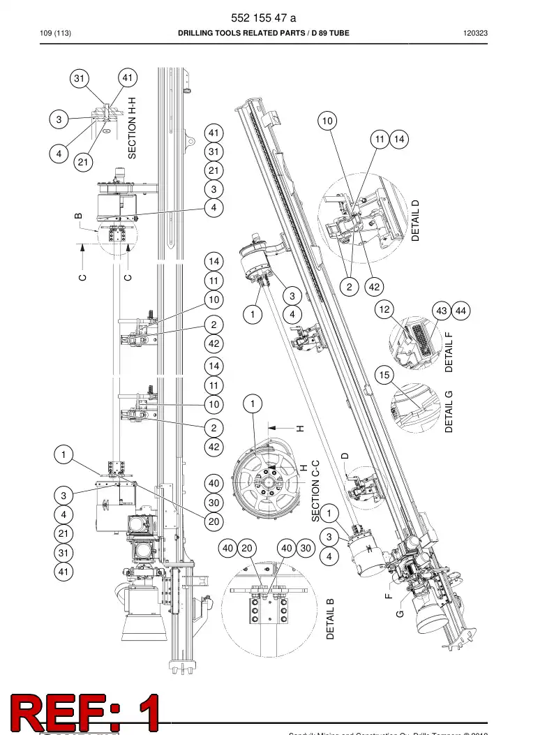 55190440 551 904 40 Plate - Sandvik Technical Drawing