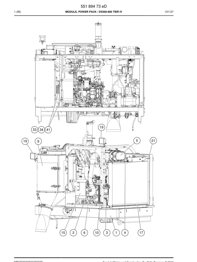 55190583c 551 905 83c Tank Assembly - Sandvik Technical Drawing