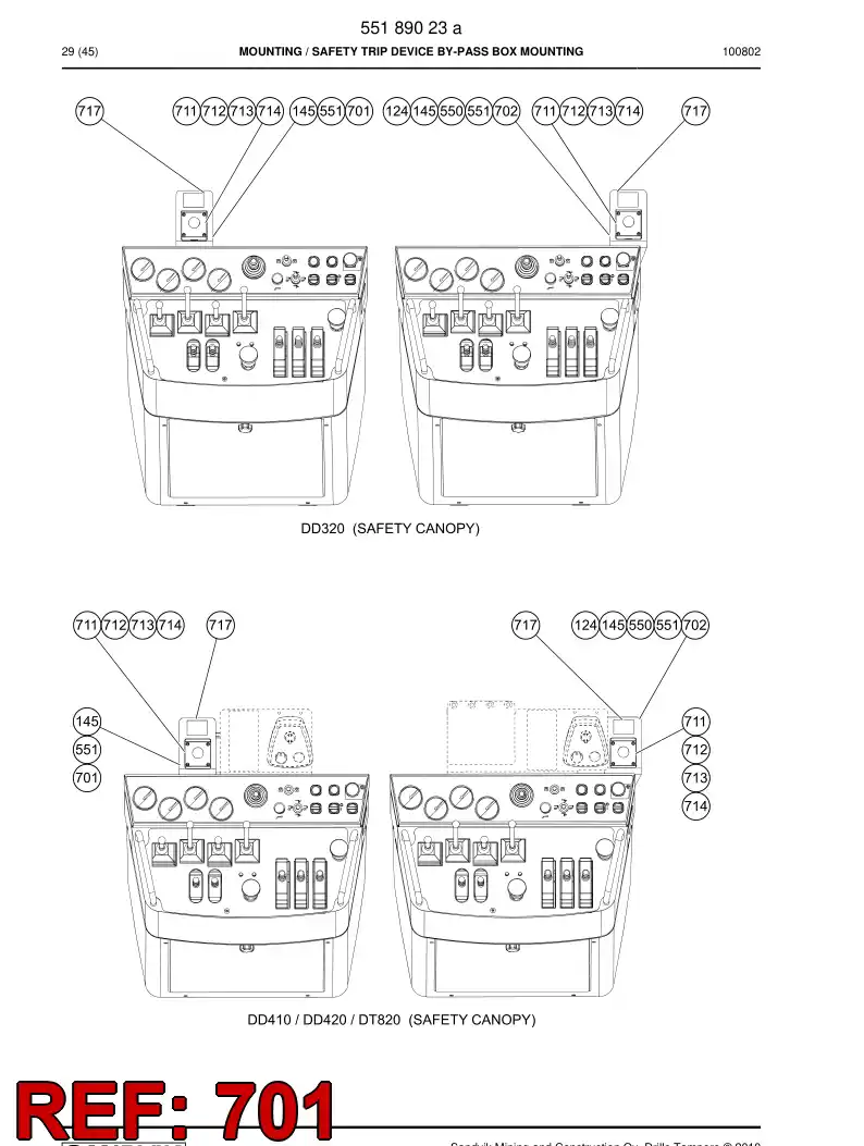 55190609 551 906 09 Plate - Sandvik Technical Drawing