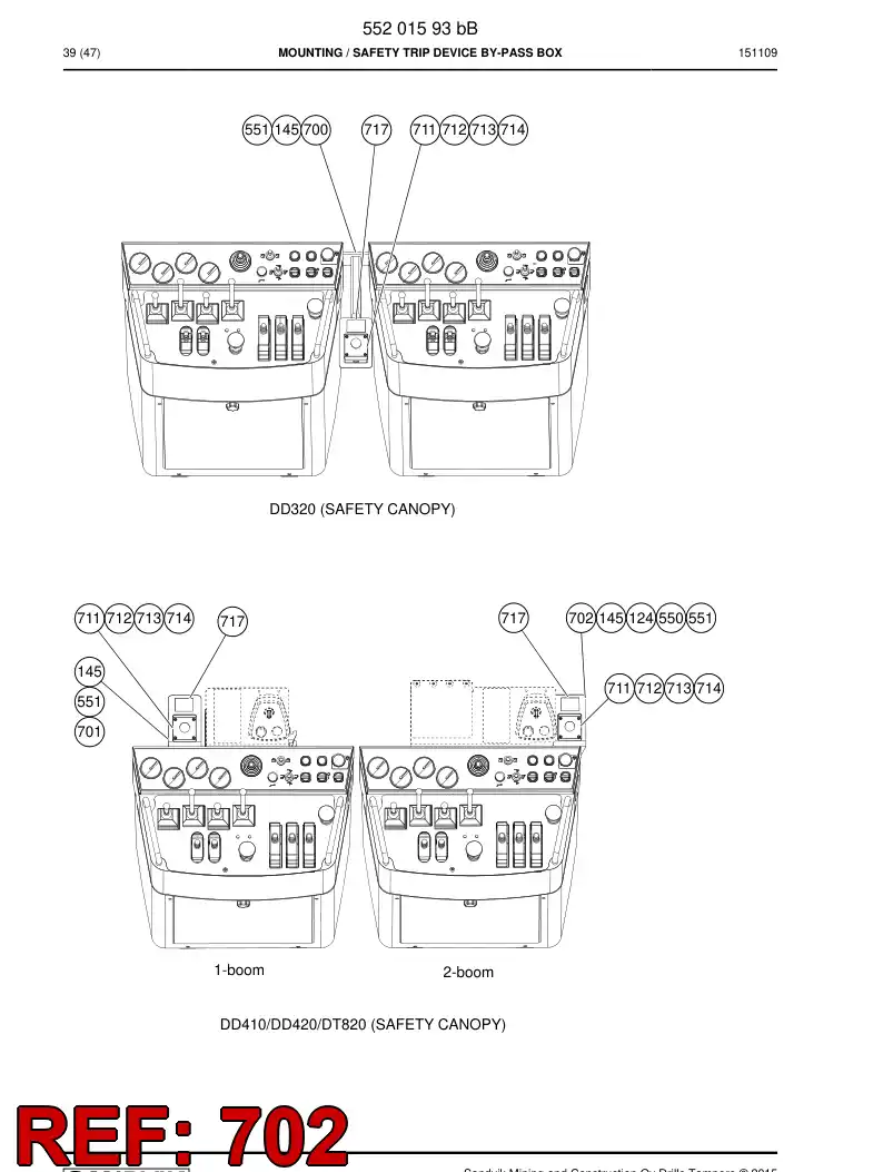 55190610 551 906 10 Plate - Sandvik Technical Drawing