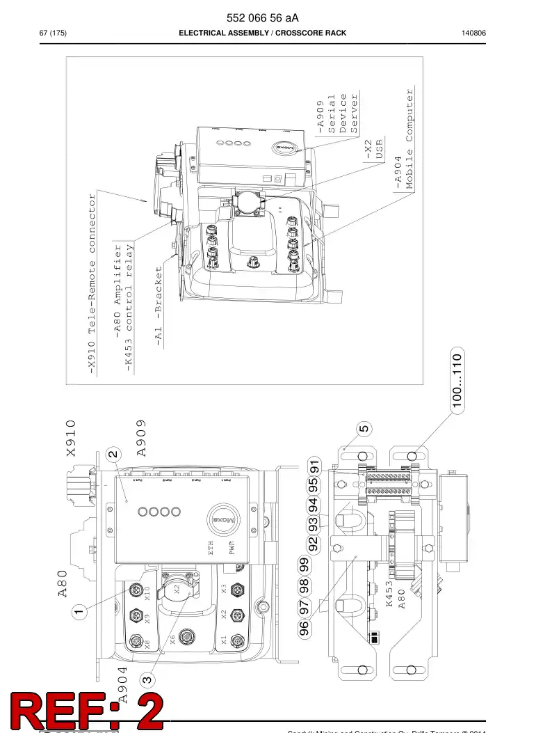 55190616a 551 906 16a Communication Unit - Sandvik Technical Drawing