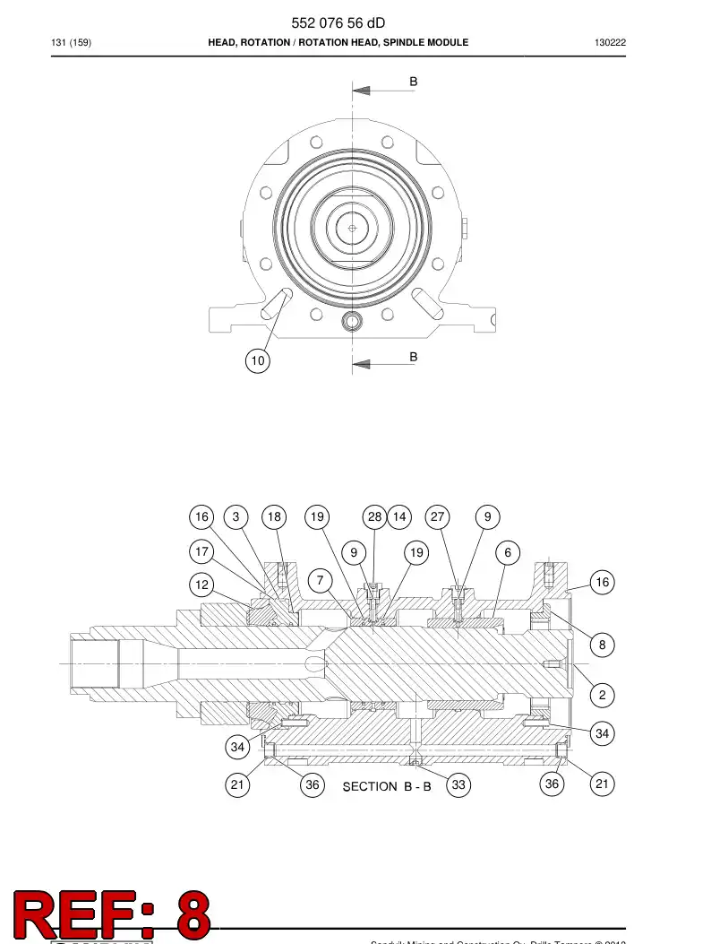55190715b 551 907 15b Ring, Thrust - Sandvik Technical Drawing