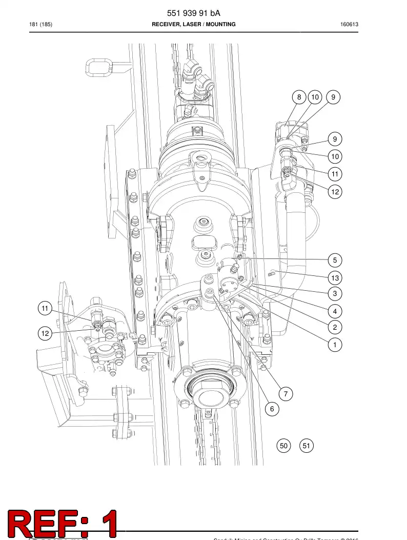 55190717 551 907 17 Plate, Backing - Sandvik Technical Drawing