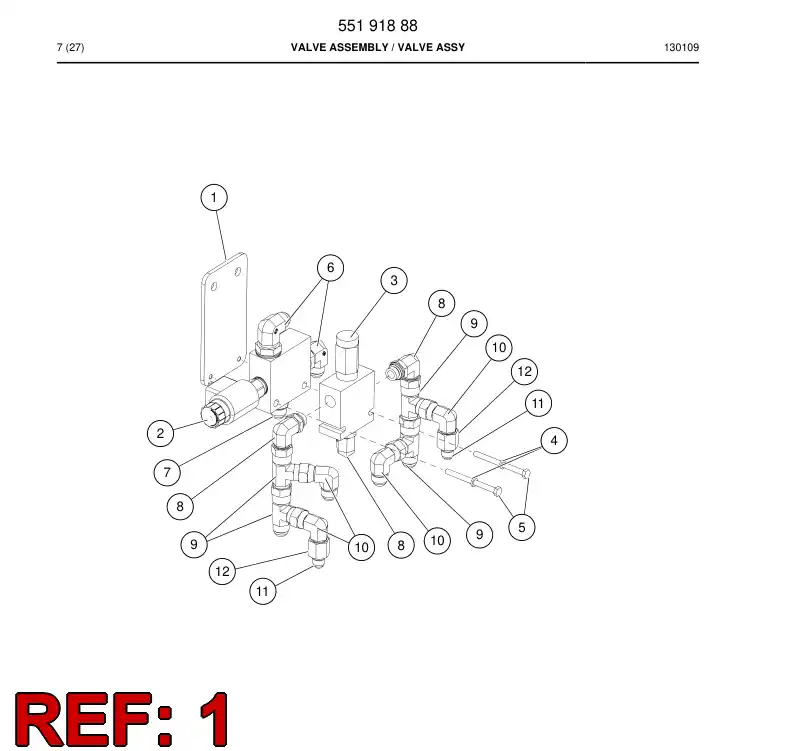55190742 551 907 42 Plate - Sandvik Technical Drawing