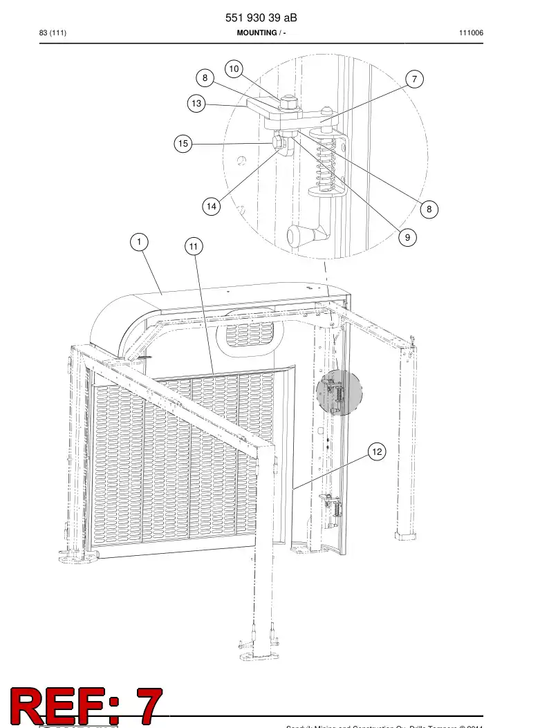 55190902 551 909 02 Plate - Sandvik Technical Drawing
