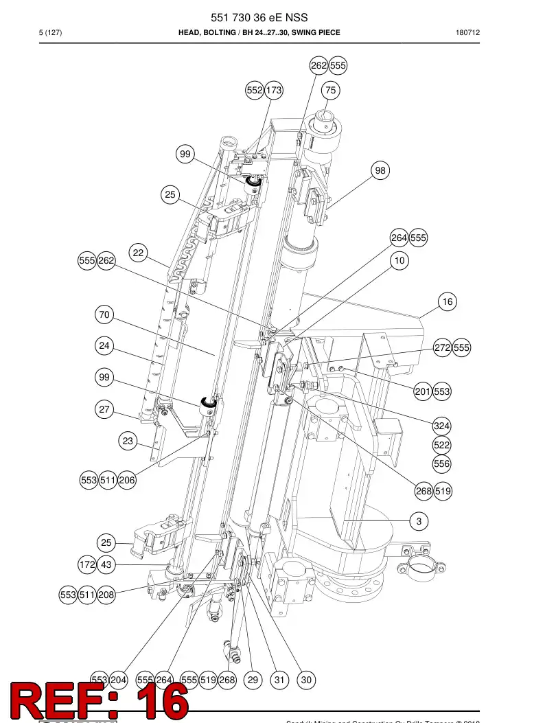 55191025a 551 910 25a Weld Assembly - Sandvik Technical Drawing